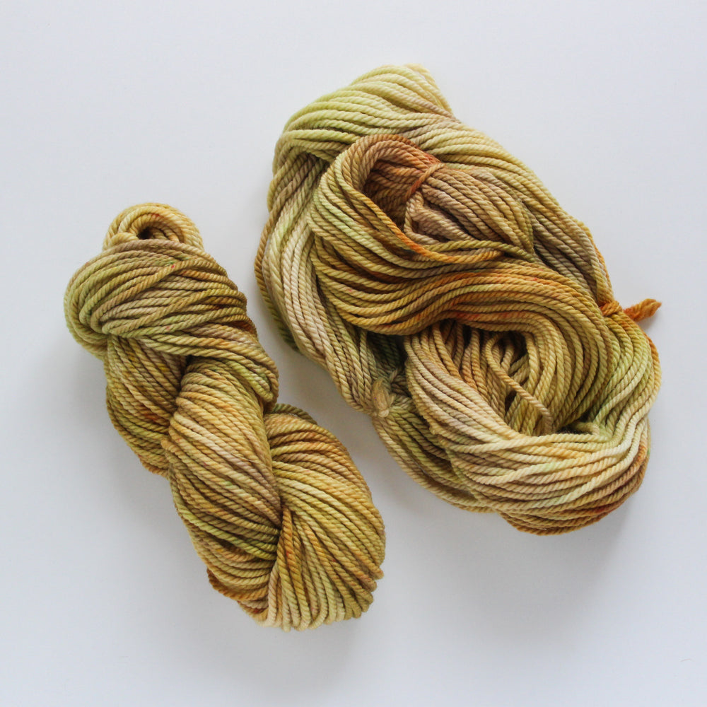 
                  
                    Load image into Gallery viewer, Antique Green Handdyed Worsted Yarn
                  
                