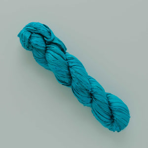 5 Color Sari Silk Sampler Recycled Multi Sari Ribbon Teal and