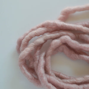 
                  
                    Load image into Gallery viewer, Pale Pink Handdyed Corespun Mohair Yarn
                  
                