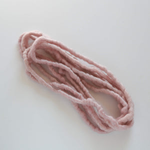 
                  
                    Load image into Gallery viewer, Pale Pink Handdyed Corespun Mohair Yarn
                  
                