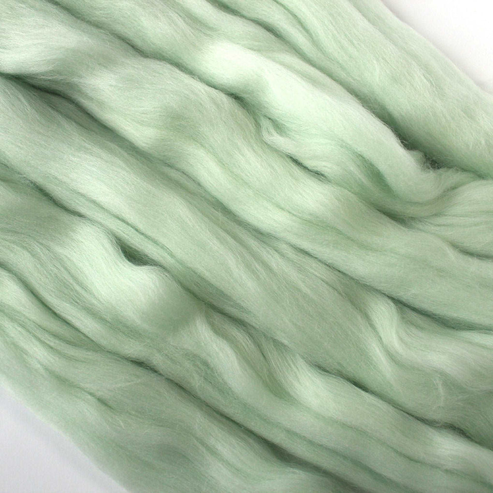 Parrot Green - Merino Wool/Silk Blend Roving – Grey Fox Felting