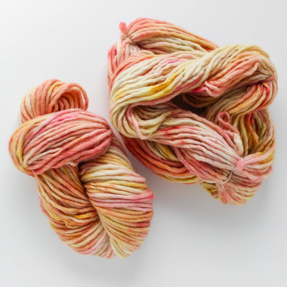 
                  
                    Load image into Gallery viewer, Snapdragon Silver Sparkle Handdyed Chunky Yarn - Pine Rose &amp;amp; Co.
                  
                